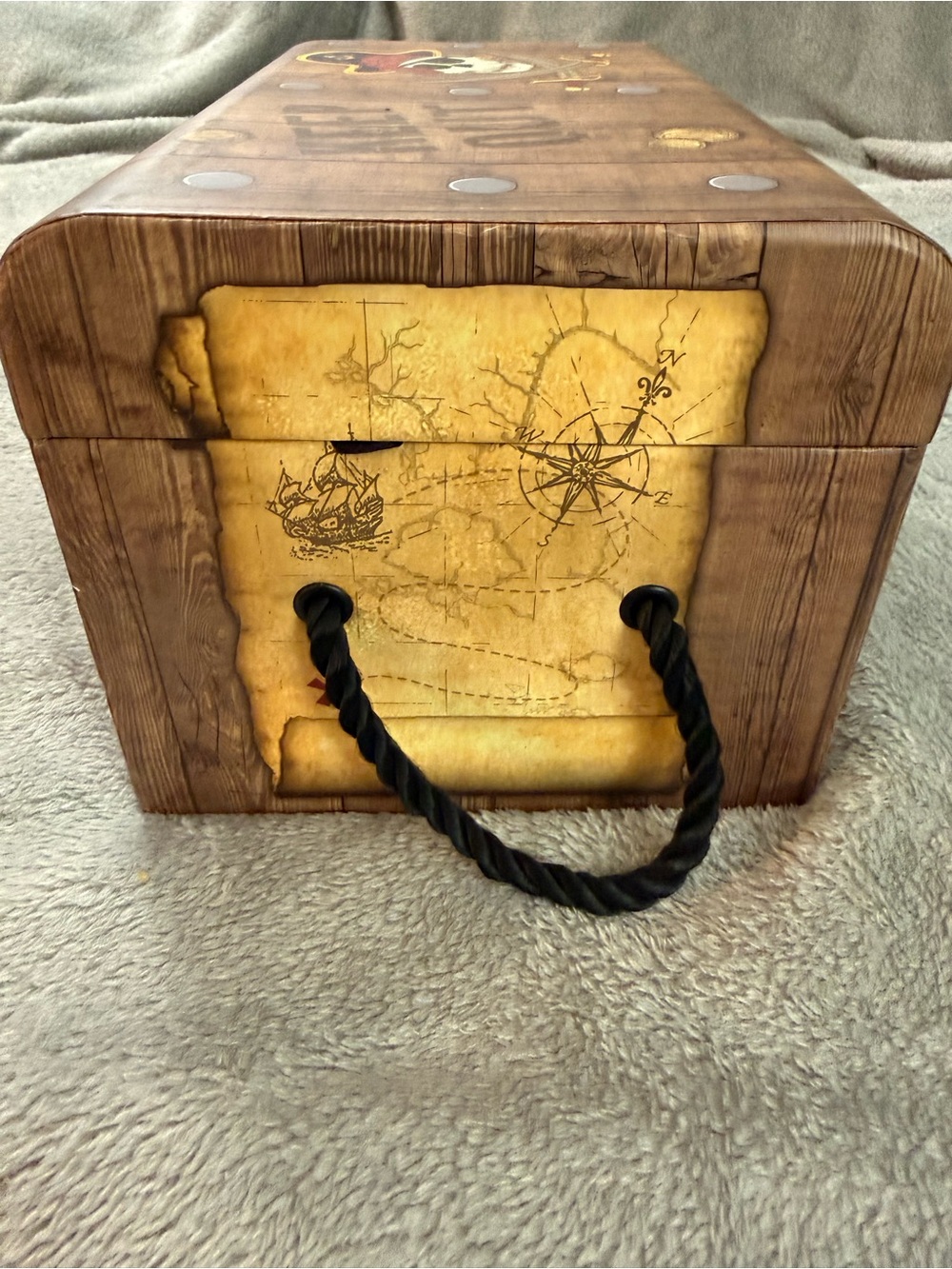 Pirate Themed Treasure Chest “Keep Out” W/ Latch - Picture 3 of 13